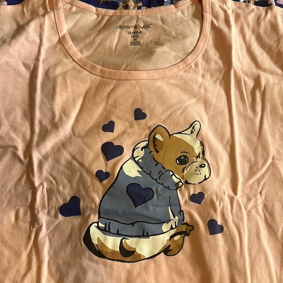 NWOT Dreams Co Pink & blue set Short Sleeve Tee with Graphic Design and bottoms - Picture 5 of 12